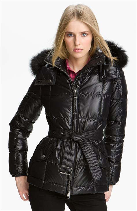 burberry brit fox-fur-trim 3-in-1 jacket|Burberry cashmere jacket.